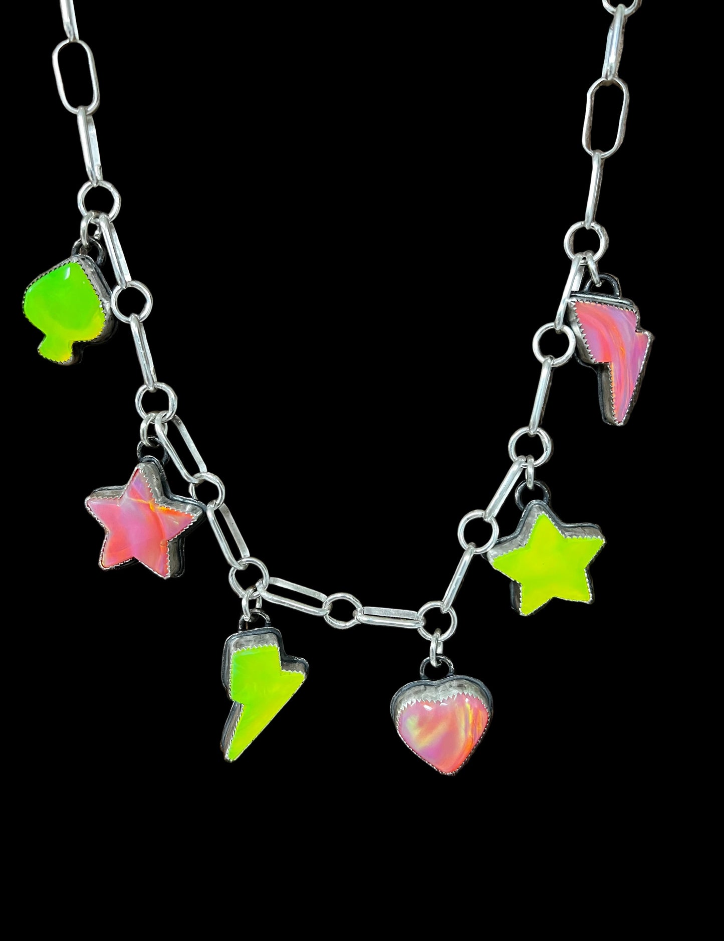 •Neon Lights Charm Necklace•