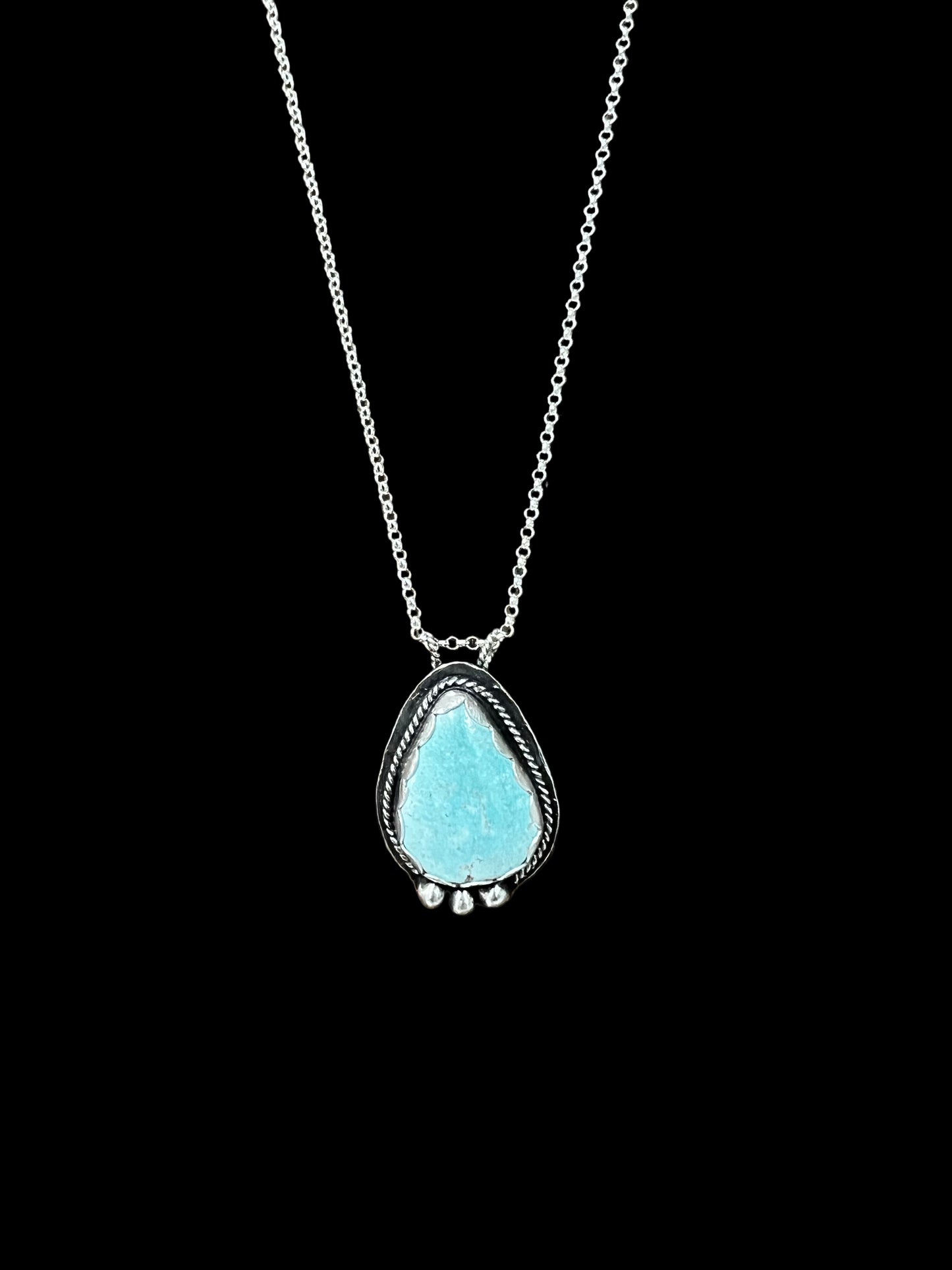 •The Turquoise Raindrop Necklace•