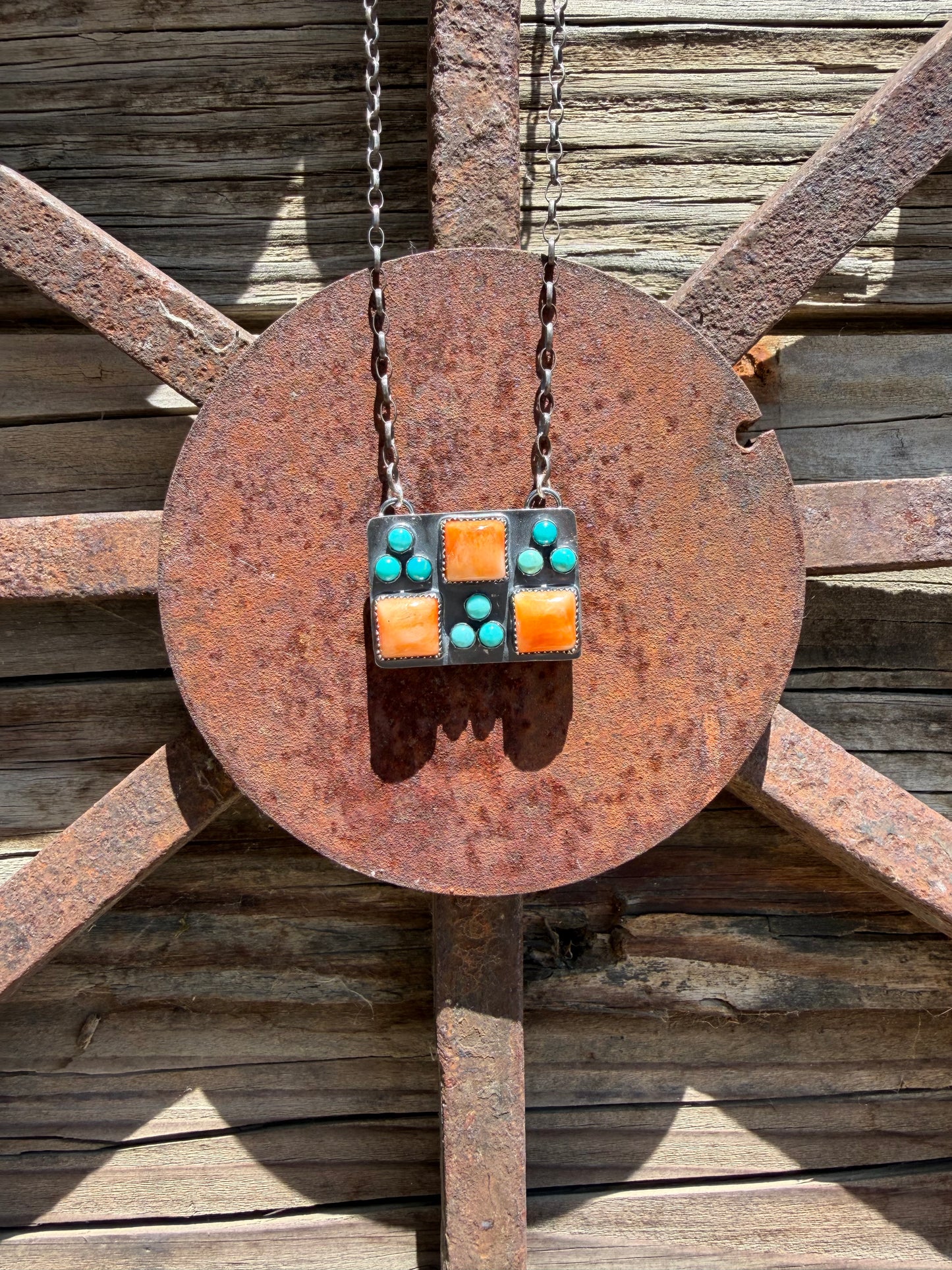 Checkered in Stone Necklace