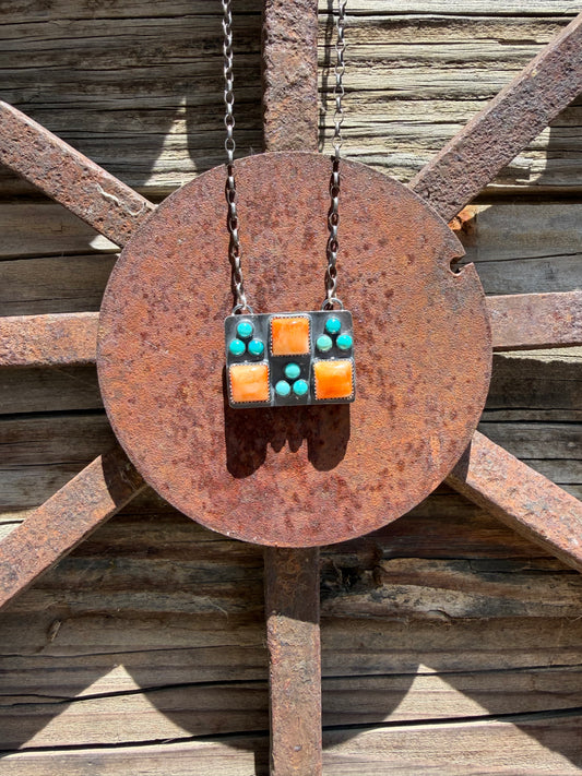 Checkered in Stone Necklace