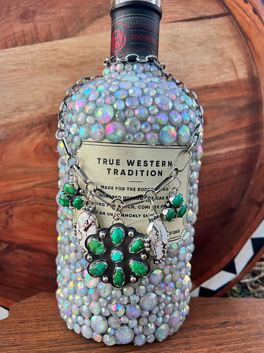 Flowers and Wild Horses Charm Necklace