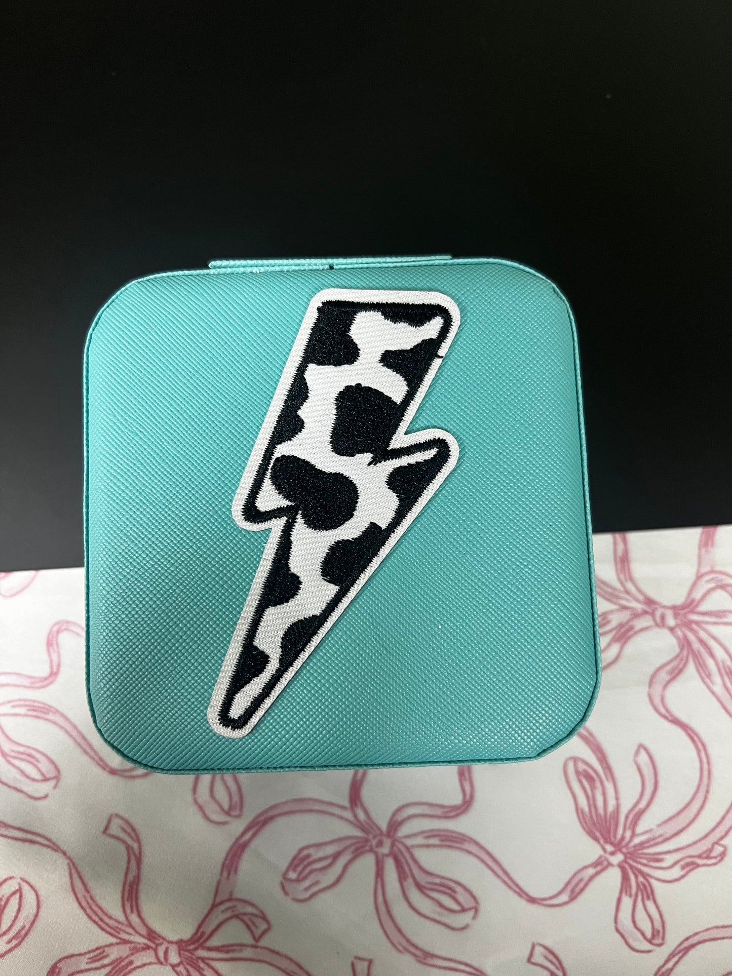 Lightning Bolt Teal Jewelry Box