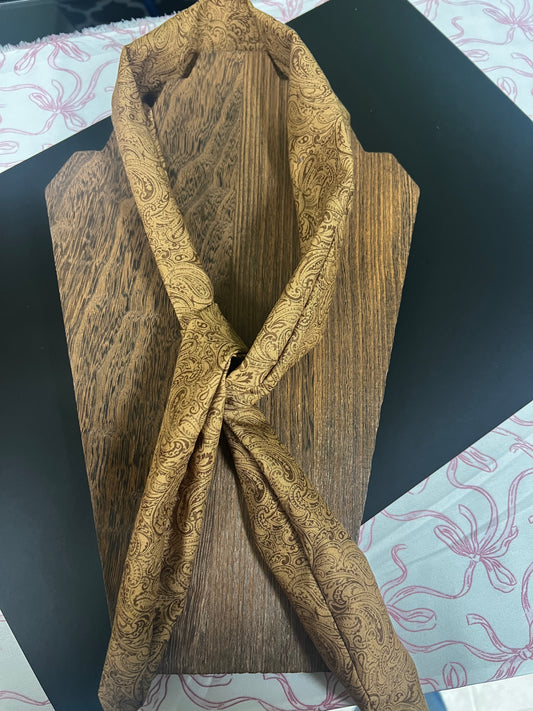 Brown Paisley Twilly