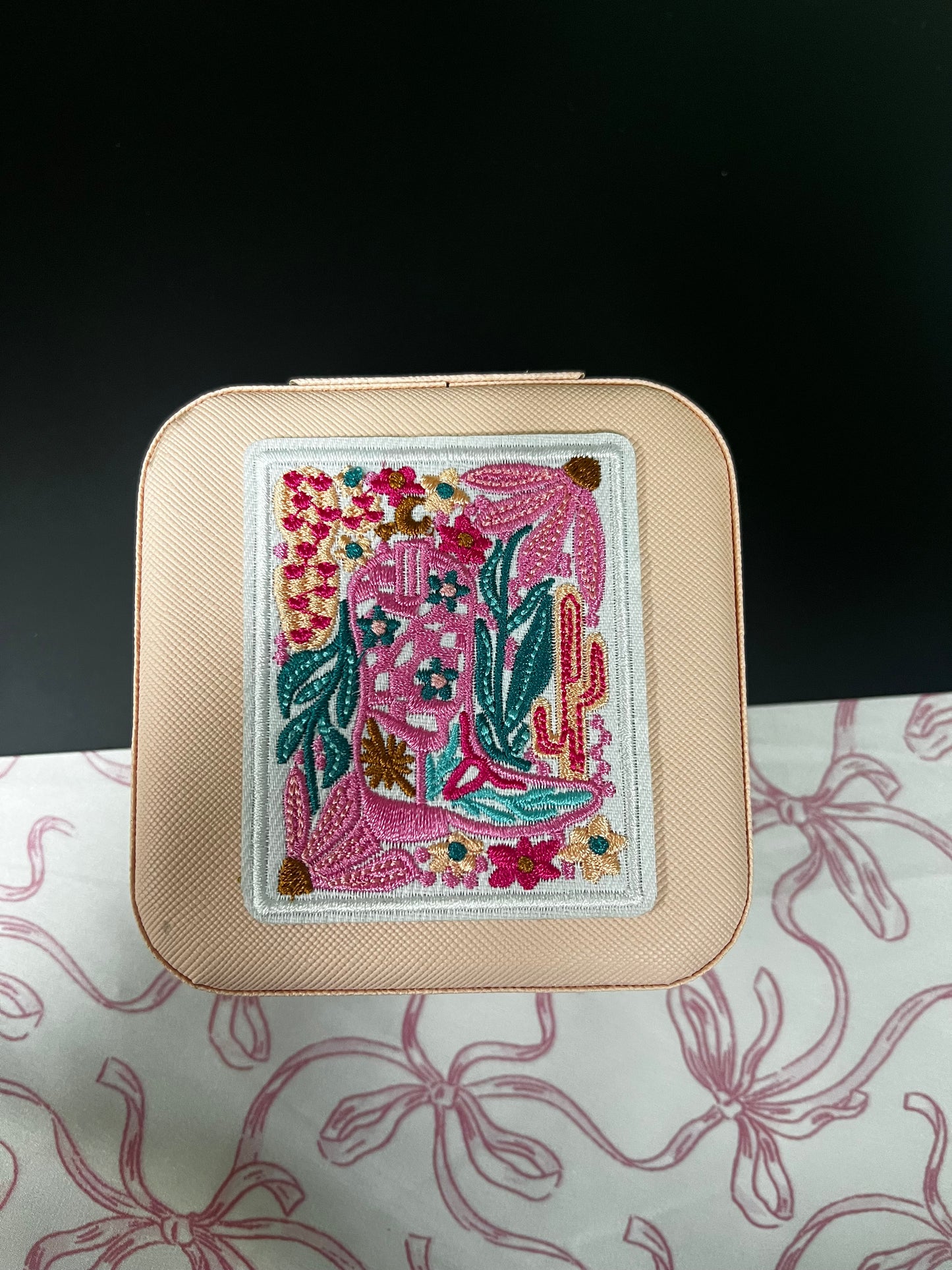 Pink Cowgirl Boot Jewelry Box