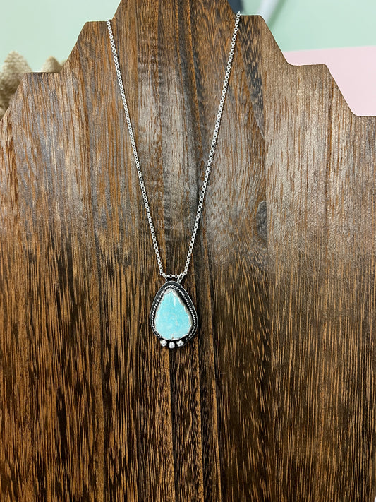 •The Turquoise Raindrop Necklace•