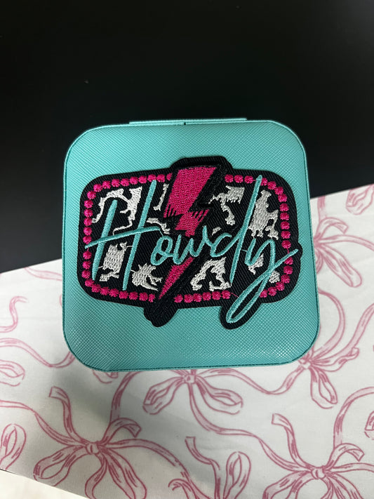 Howdy Teal Jewelry Box